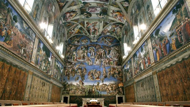 Five centuries after Michelangelo's ceiling frescoes were inaugurated at the Sistine Chapel, at least 10,000 people visit the site each day, raising concerns about temperature, dust and humidity affecting the famed art.