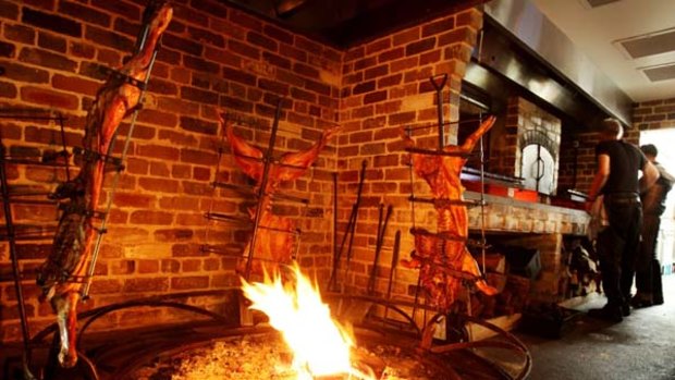 Hot stuff ... the parrilla at Porteno adds heat to the dining experience.