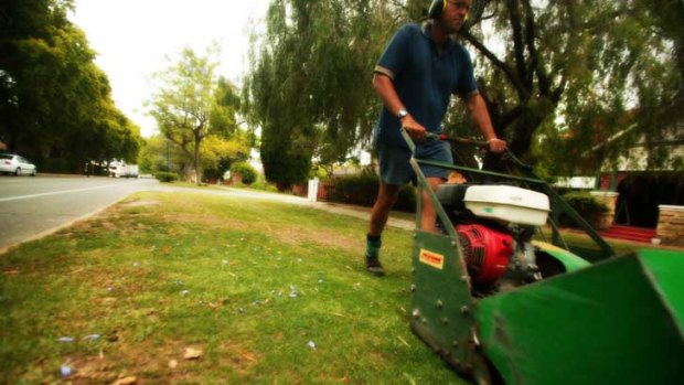 A lawnmowing franchise might suit someone who is happy to be active all day.