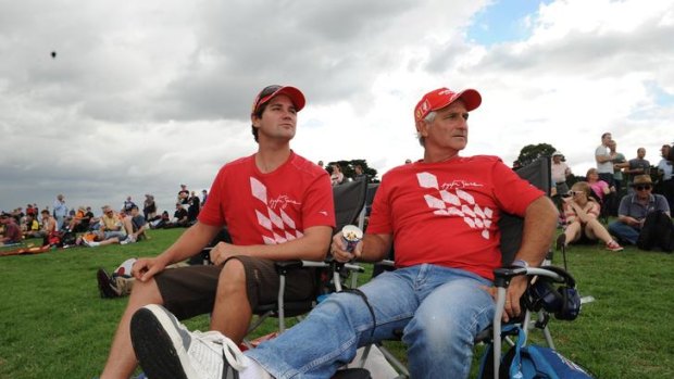 For father and son Lou and Nick Corrick, of Brisbane, the grand prix is an annual pilgrimage to Melbourne, and Brocky's Hill is their spot.