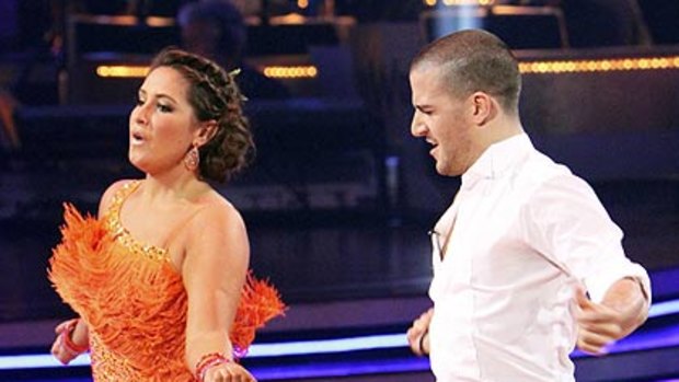 In a spin ... Bristol Palin performs with partner Mark Ballas.