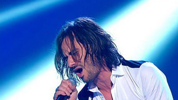 Winner ... Altiyan Childs belts out a number during last night's grand finale.