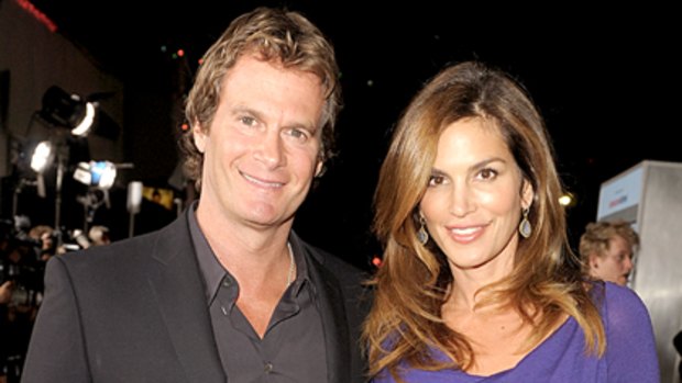 Dry spells ... Cindy Crawford and husband Rande Gerber.