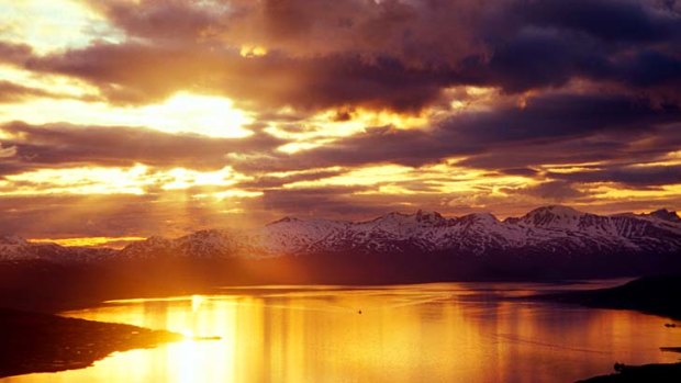 Midnight sun ... Tromso, Norway.