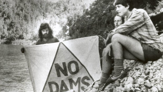 Tasmanian anti-dam protesters in 1982 ... once a supporter, Labor is now selling out the environmental movement.