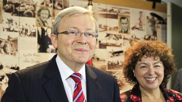 Kevin Rudd and Therese Rein.