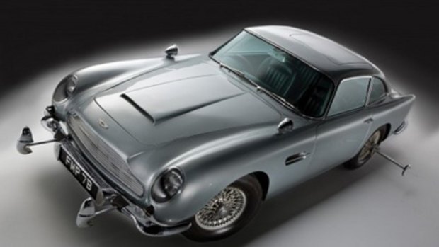 Up for auction ... The 1964 Aston Martin DB, made famous by James Bond.