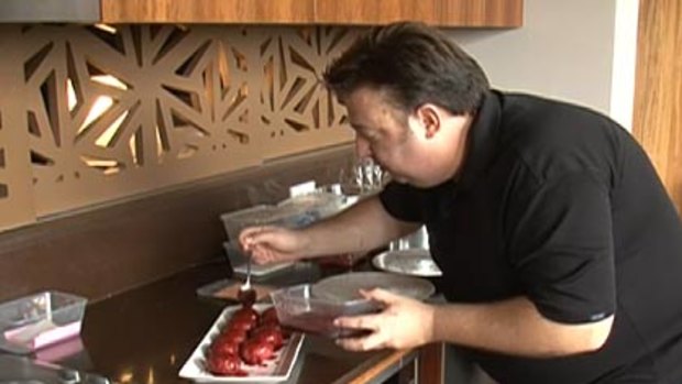 Peter Gilmore prepares the modern summer pudding.