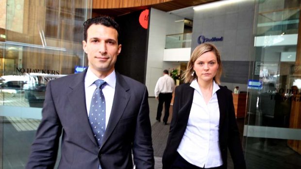 Trip questioned... Charif Kazal and his wife, Agnes, leave the ICAC.