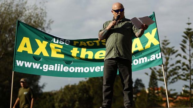 Gary 'Angry' Anderson campaigns against the carbon tax.