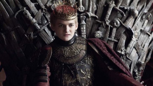 <i>Game of Thrones</i>' Joffrey Baratheon sits upon the Iron Throne at King's Landing.