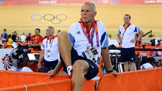 Shane Sutton in the velodrome during the London Olympics.