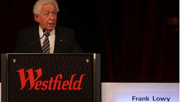 Accused of 'strong-arm' tactics: Westfield chairman Frank Lowy.