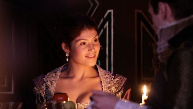 Gemma Arterton in the title role of John Webster's macabre revenge tragedy <i>The Duchess of Malfi</i> at  Shakespeare's Globe.