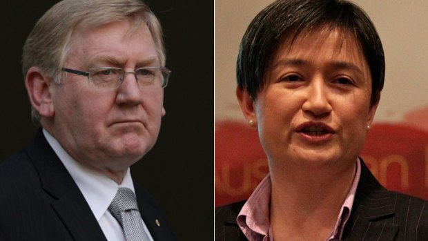 At odds ... Martin Ferguson and Penny Wong.