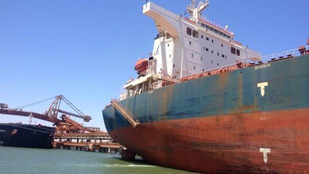 Port Hedland has been placed on red alert , with port and rail operations suspended.