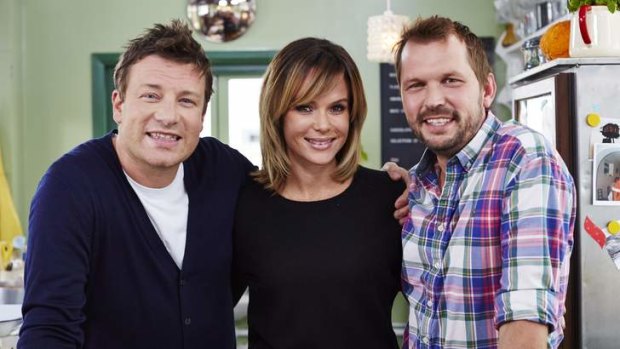 Club mates: Jamie Oliver, Amanda Holden and Jimmy Doherty.