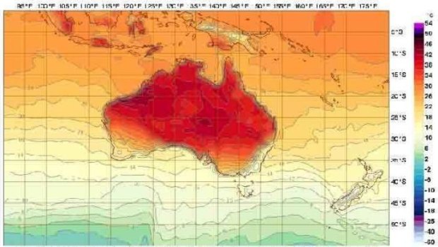 Broadscale warmth expected over Australia over the coming weekend, including for Sunday.