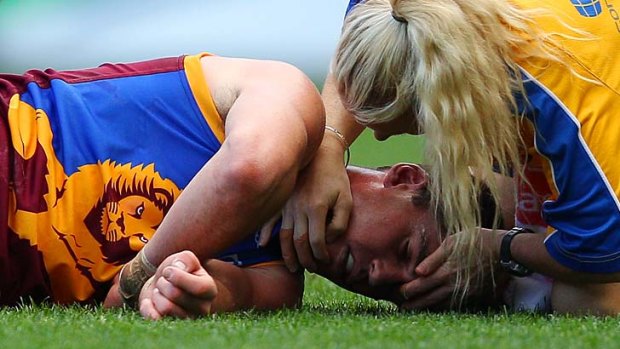 Brown suffered a facial injury after running into a pack against Geelong at the Gabba in July last year.