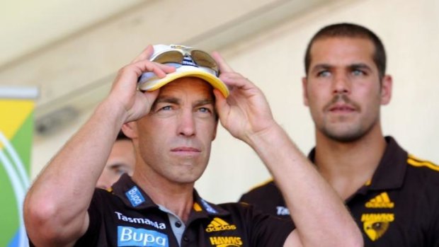 Alastair Clarkson's focus is not directed to Lance Franklin