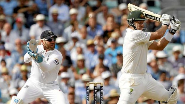 Brutal: Shane Watson has scored his third Test century,