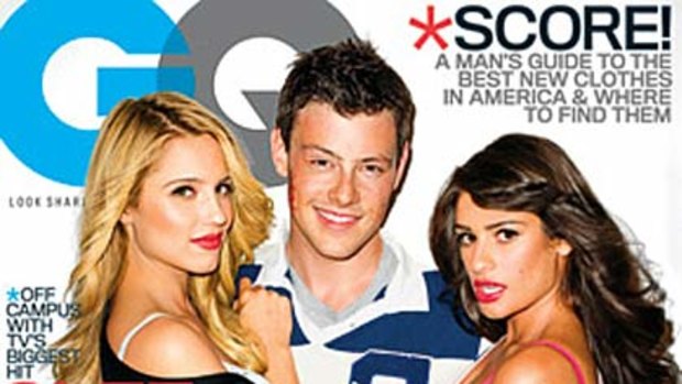 Dianna Agron, Corey Monteith and Lea Michele on GQ.