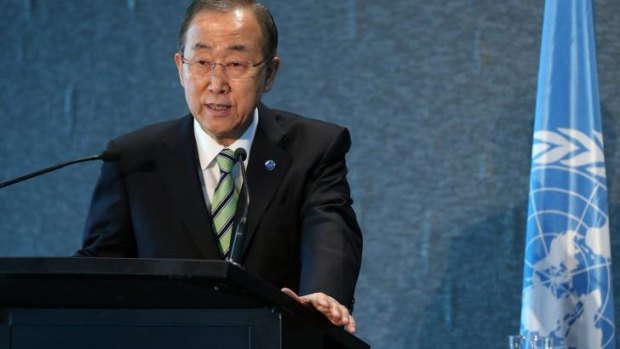 UN Secretary-General Ban Ki-Moon says it's important nations such as Australia help address the situation in Iraq.