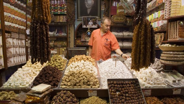 Turkish delights ... a market stall.
