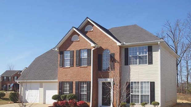 A two-bedroom, two-bathroom house with a double garage in Atlanta, Georgia.