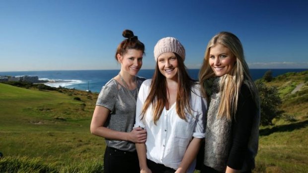 Back on the horse: From left, Brooke, Mollie and Sam McClymont.