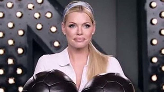 Balls up ... Sophie Monk's appearance in a new Lynx campaign has raised eyebrows.