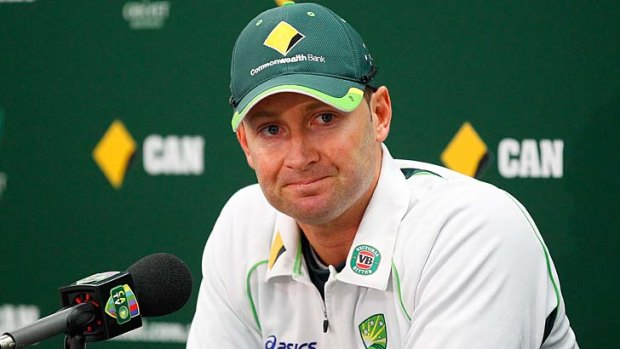 Michael Clarke speaks to the media after the whitewash was completed.