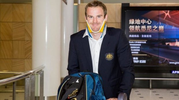 Walking wounded: Pat McCabe arrives back in Australia on Sunday.