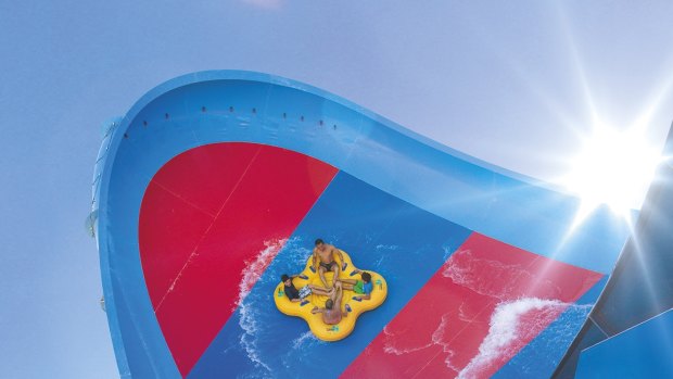 The tide is high: The Bombora ride at Wet'n'Wild Sydney sends you racing down waves.