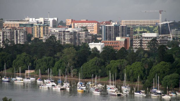 Inner-city apartments in Brisbane.