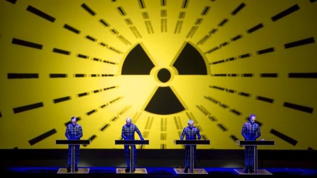 Enduring: Kraftwerk perform at the Sydney Opera House.   