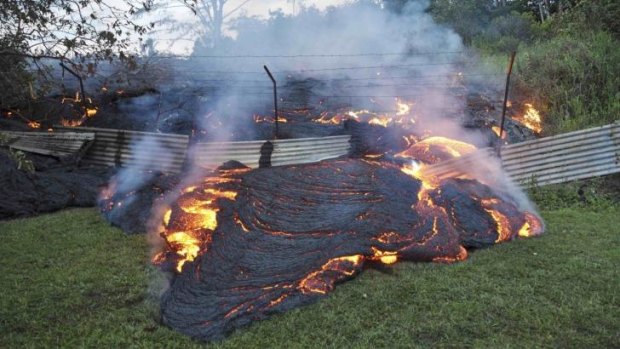 Menacing: The lava flow from the Kilauea volcano.