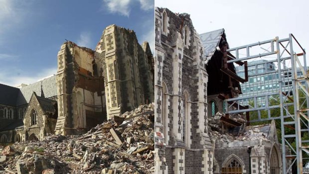 Christchurch begins to rebuild the city including the devastated Christchurch Cathedral.