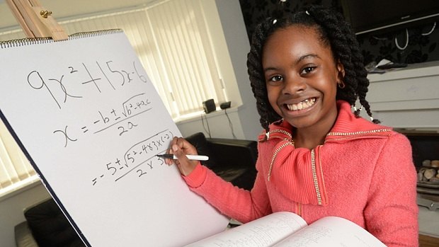 Child's play ... Wonder student Esther Okade at home in Walsall, England.