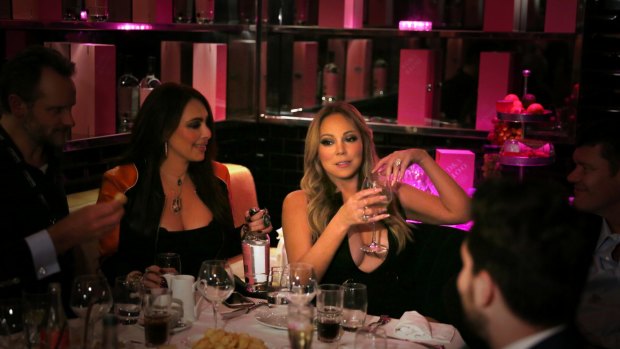 Mariah Carey and her friends party in Paris while filming her new TV series <i>Mariah's World</i>.