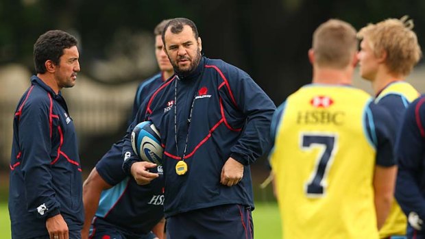 "What's important is that we never make the same mistake again": Waratahs coach Michael Cheika, centre.