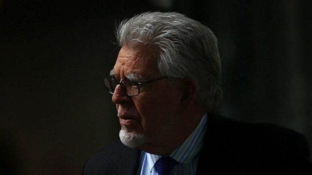 Rolf Harris leaves Southwark Crown Court on Monday.