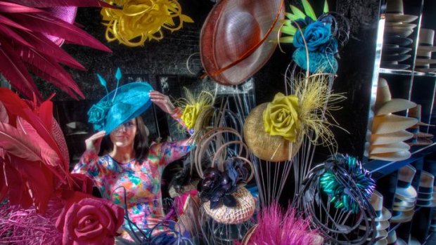 Colour my world: Milliner Amanda Johnstone says people are looking for hats with allure and romance.