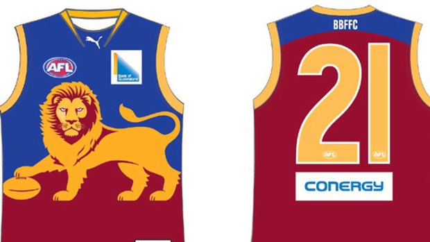 The Brisbane Lions’ new home guernsey.
