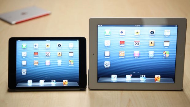 Apple's newly introduced iPad Mini and 4th generation iPad.