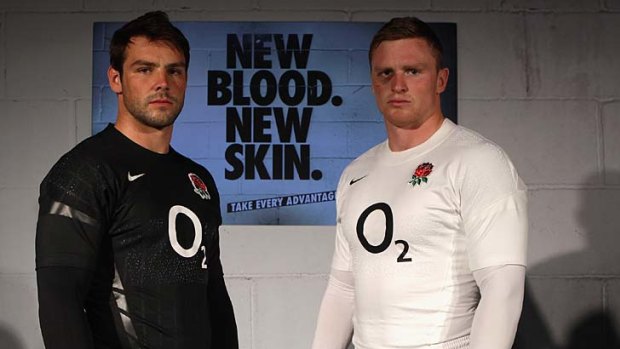 Controversial ... Ben Foden, left, and Chris Ashton model England's World Cup kits
