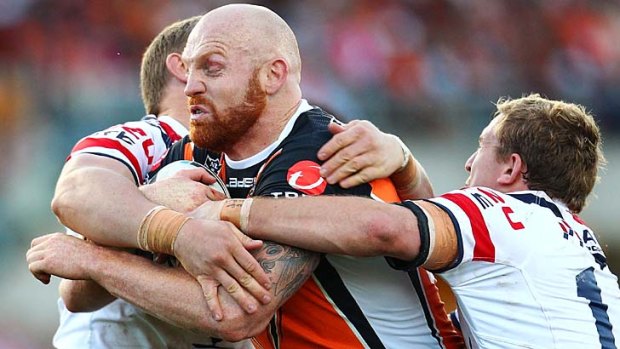 Vital ... Wests TIgers haven't won this season while Keith Galloway, pictured, has been off the pitch.