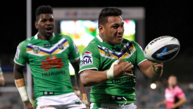 Josh Papalii is happy to be at Canberra, not Parramatta.