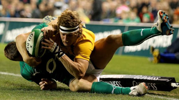 Back: Winger Nick Cummins is one of five Wallabies who will return against Wales.