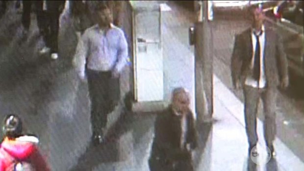 CCTV footage shows Matthew Blackmore's alleged attackers fleeing the scene in Sydney's CBD.